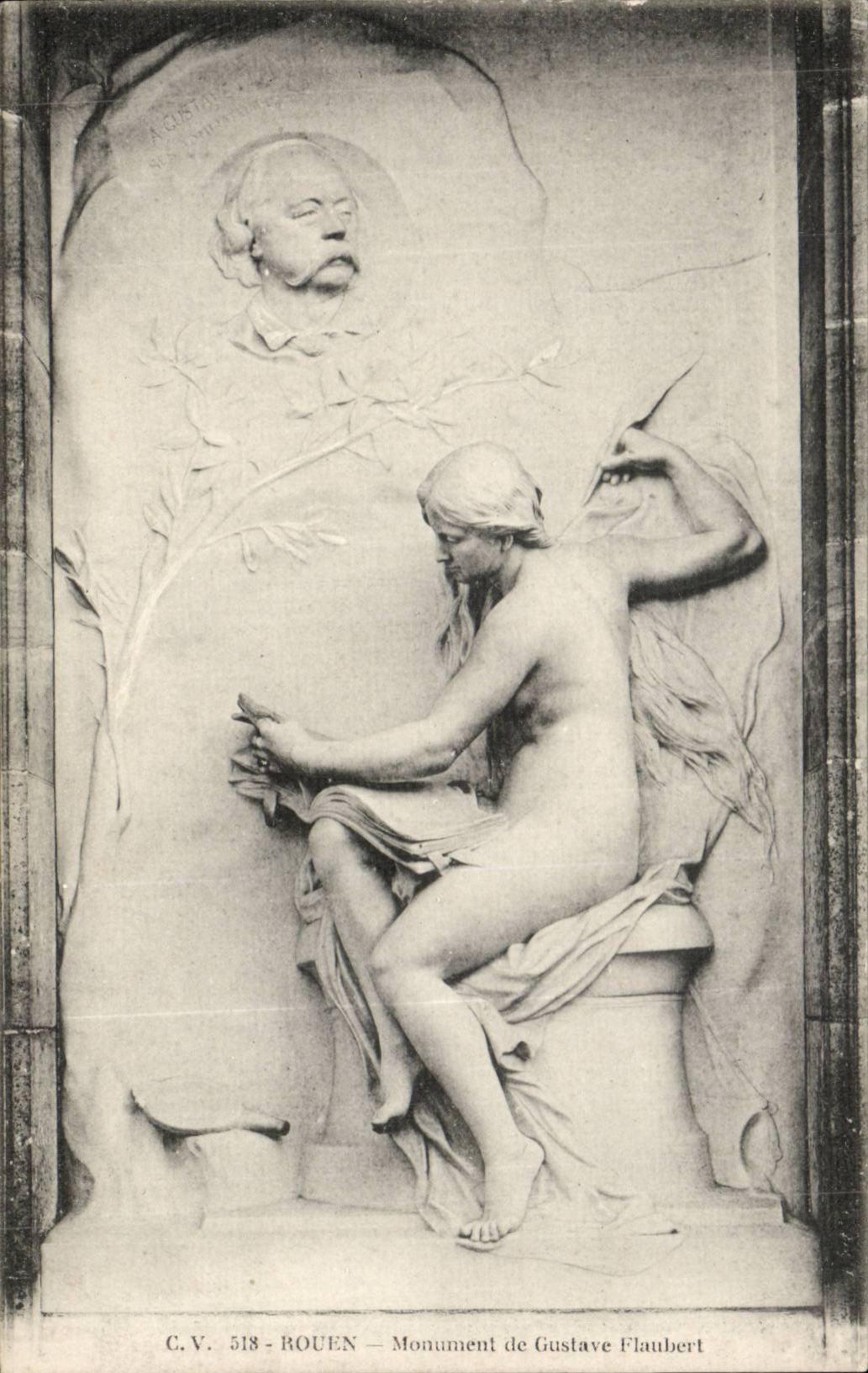 CPA Rouen Monument of Gustave Flaubert
