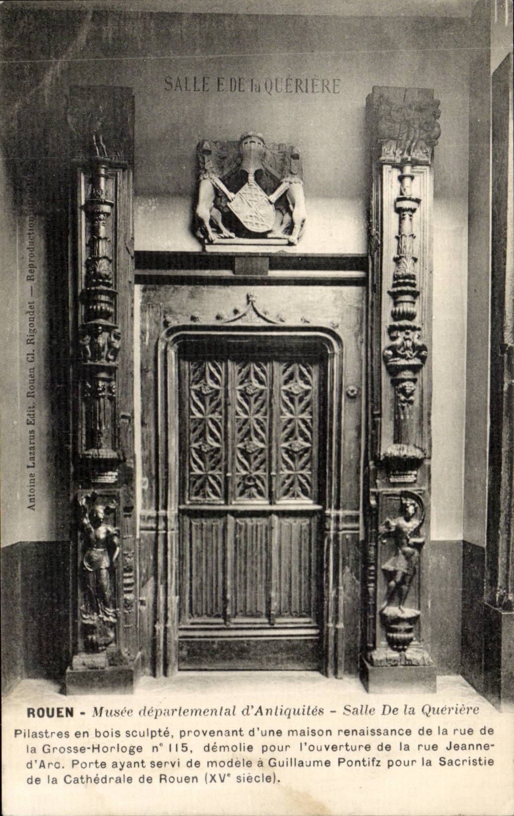 CPA Rouen departmental Museum of antiquities Room of Queriere