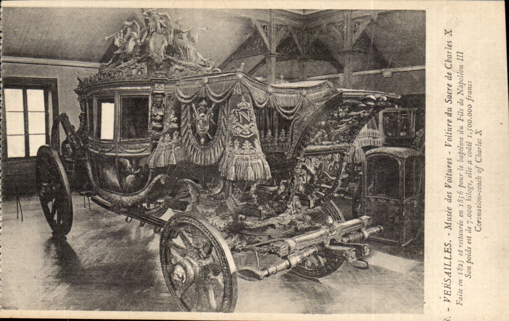 CPA Versailles Musee of the cars Conveys sacring of Charles X