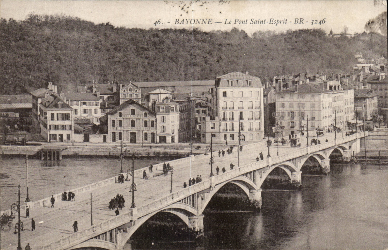 CPA Bayonne the bridge Saint Spirit