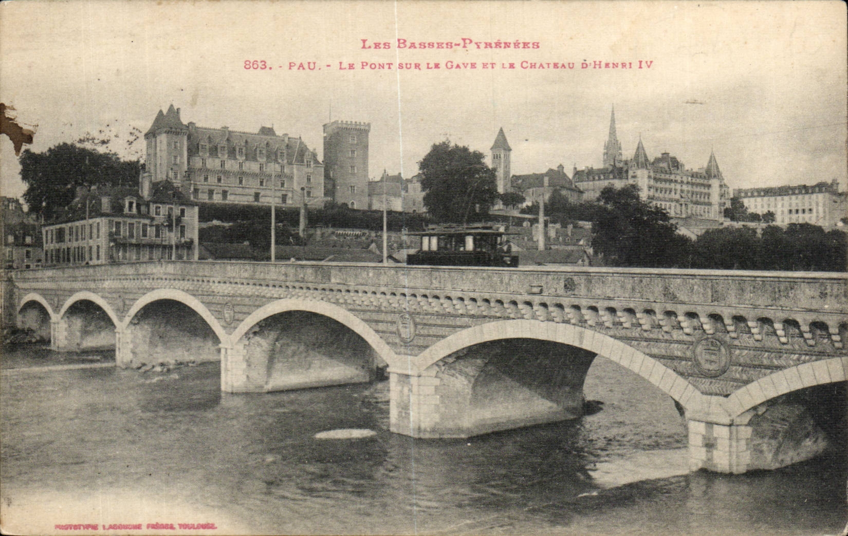 CPA Pau welches die Brucke an und der Kanal von Henri IV gab
