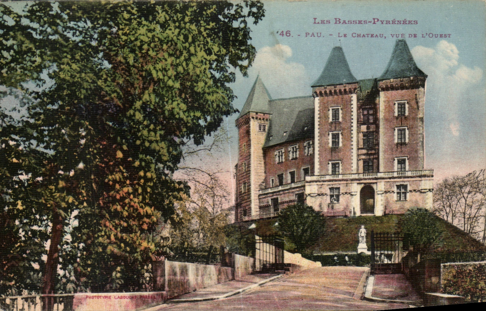 CPA Pau das Schloss gesehen vom Westen