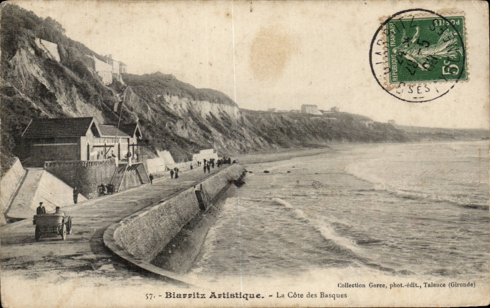 CPA Biarritz La cote des Basques