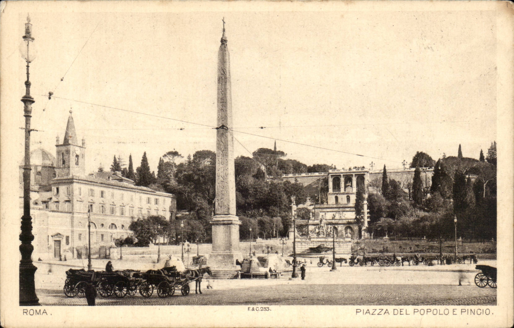 CPA Italien Italien Rom Piazza Del Popolo E pincio