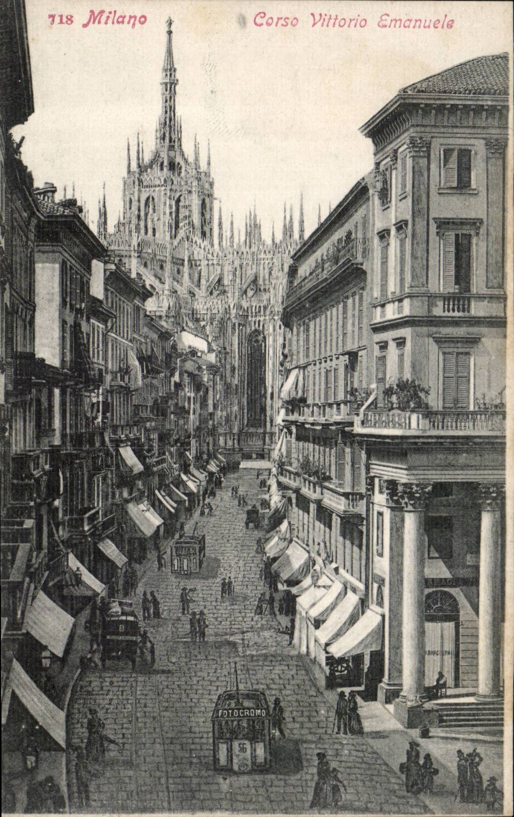 CPA Italy Italia Milano Corso Vittorio Emanuele