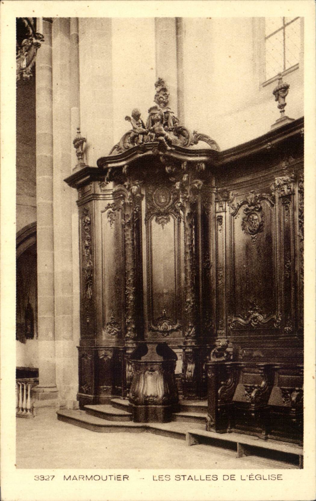 CPA Marmoutier stalls of the church