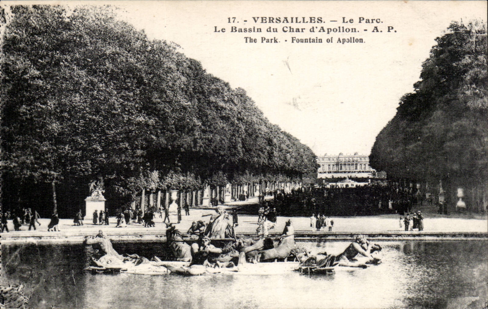 CPA Versailles the park the basin of the tank of Apollo