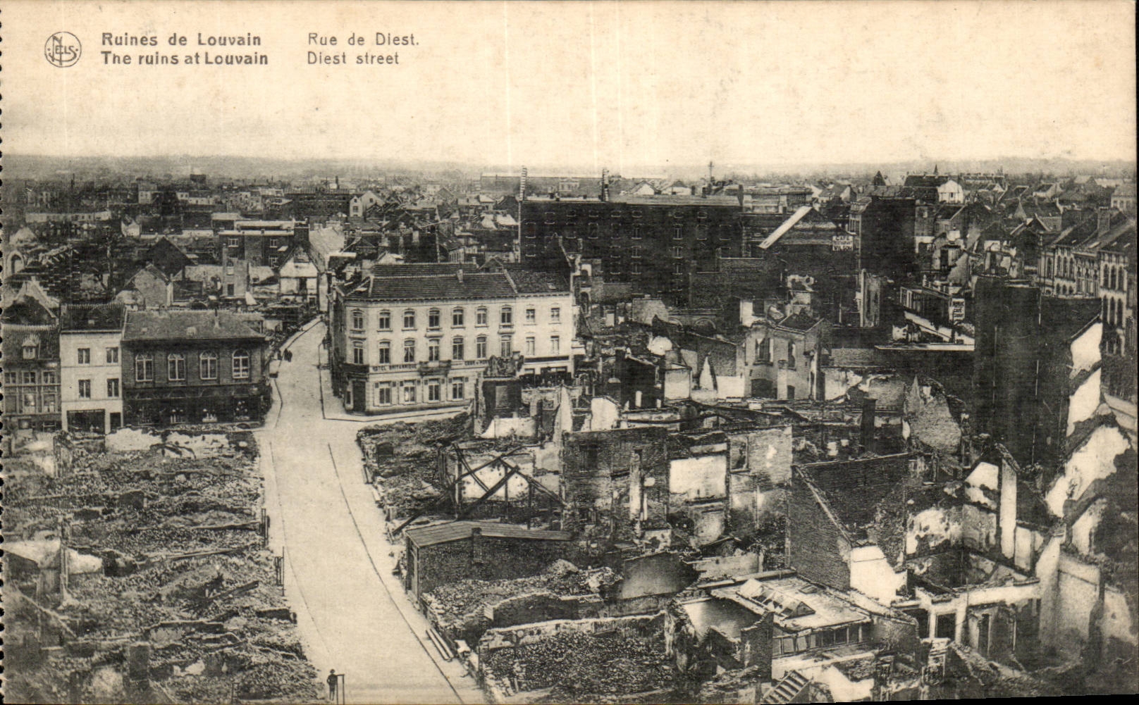 CPA Belgium Leuwen Ruins Street of Diest