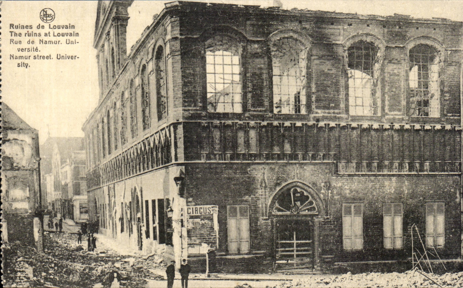 CPA Belgium Leuwen Ruins Street of Namur University