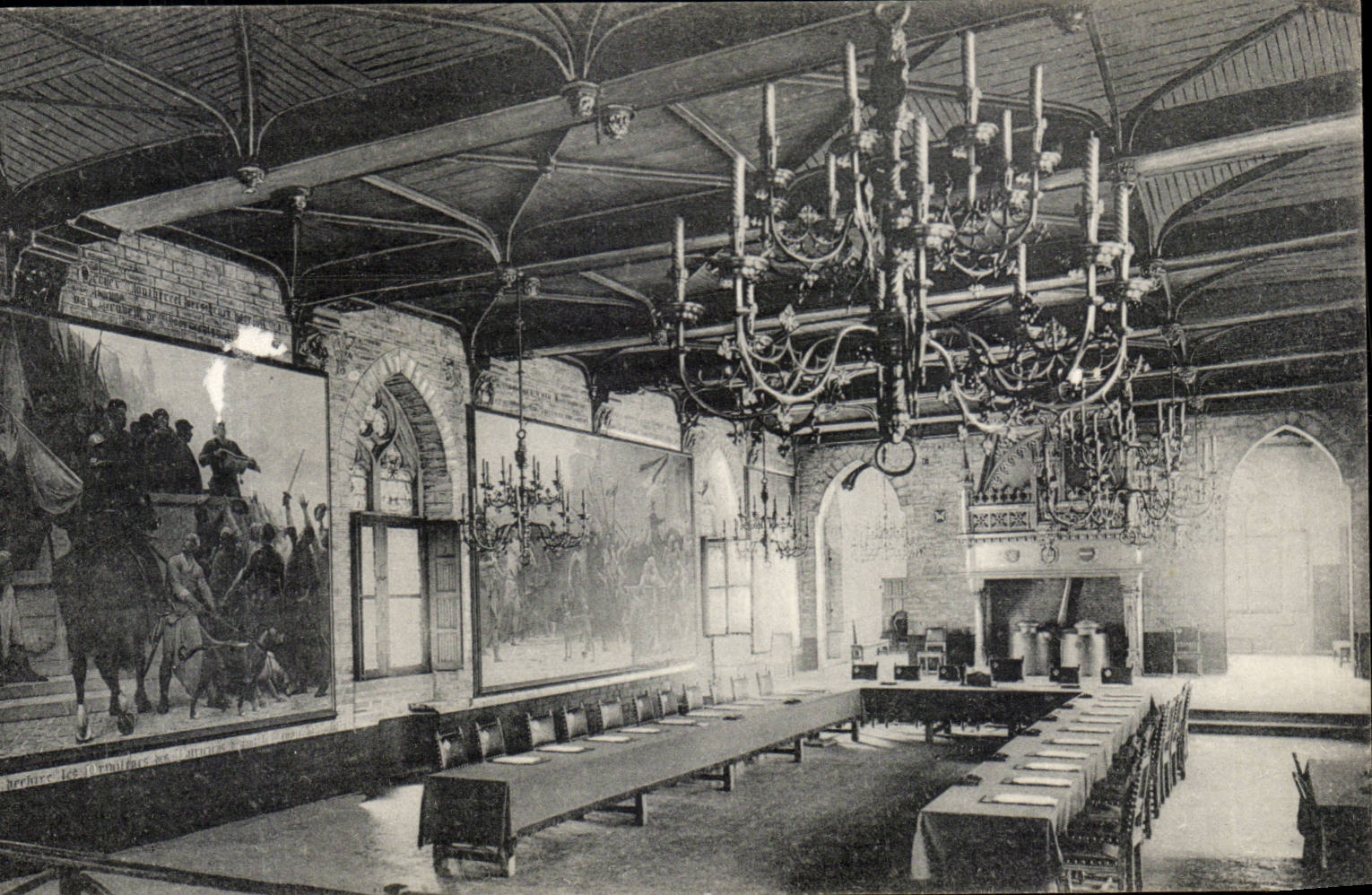 CPA Belgium Leuwen Interior of the Gothic Town hall Room