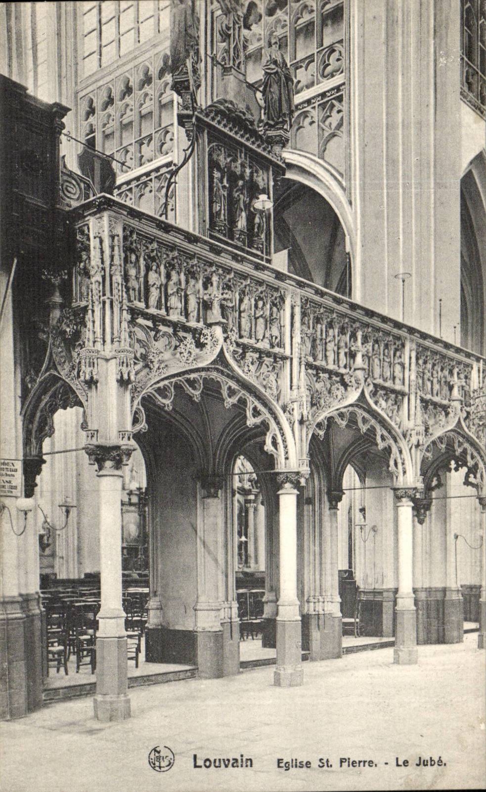 CPA Belgium Leuwen Church St Pierre Jube