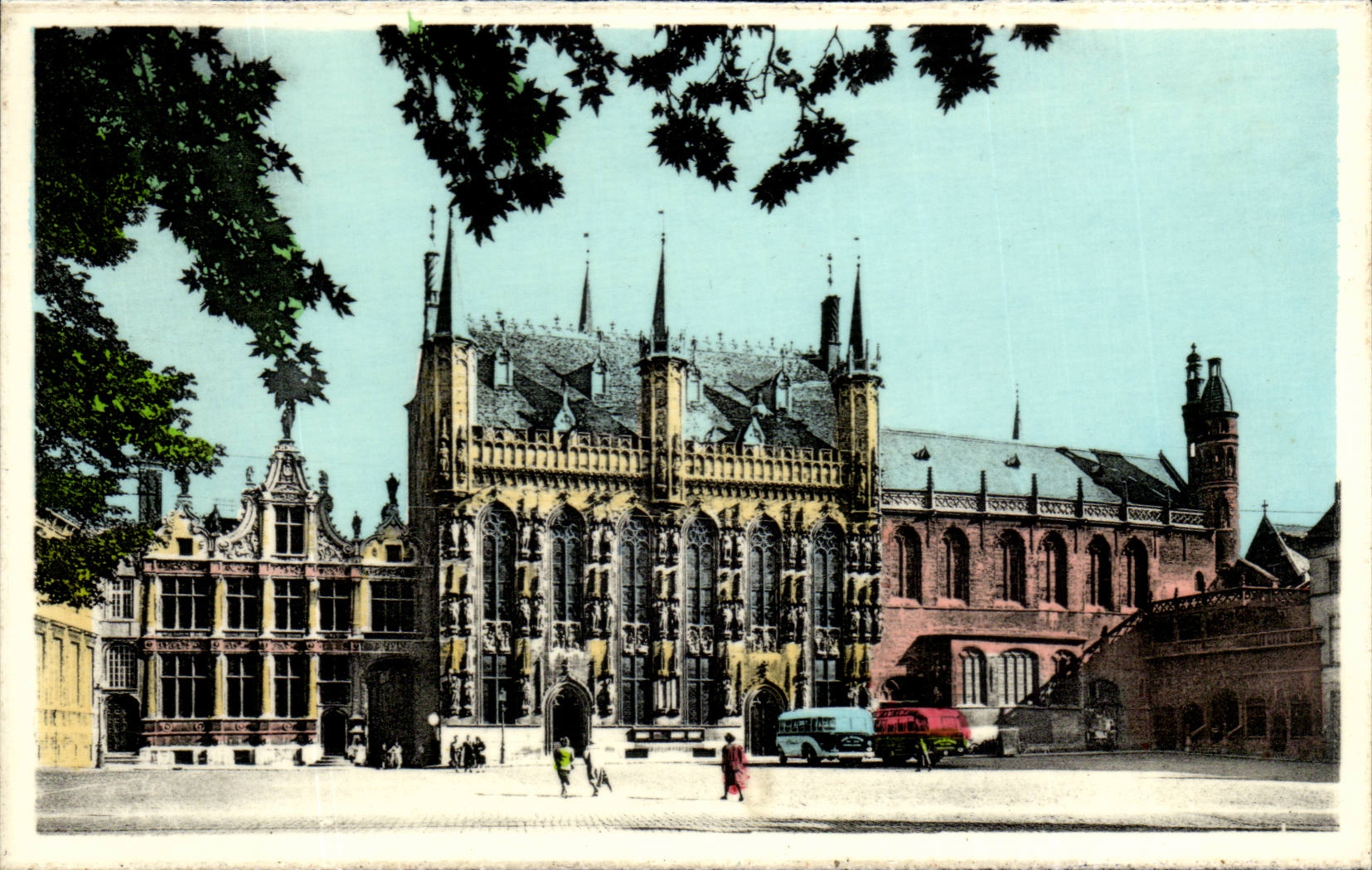 Belgium Bruges the justice of paux Town hall and basilica of St Blood