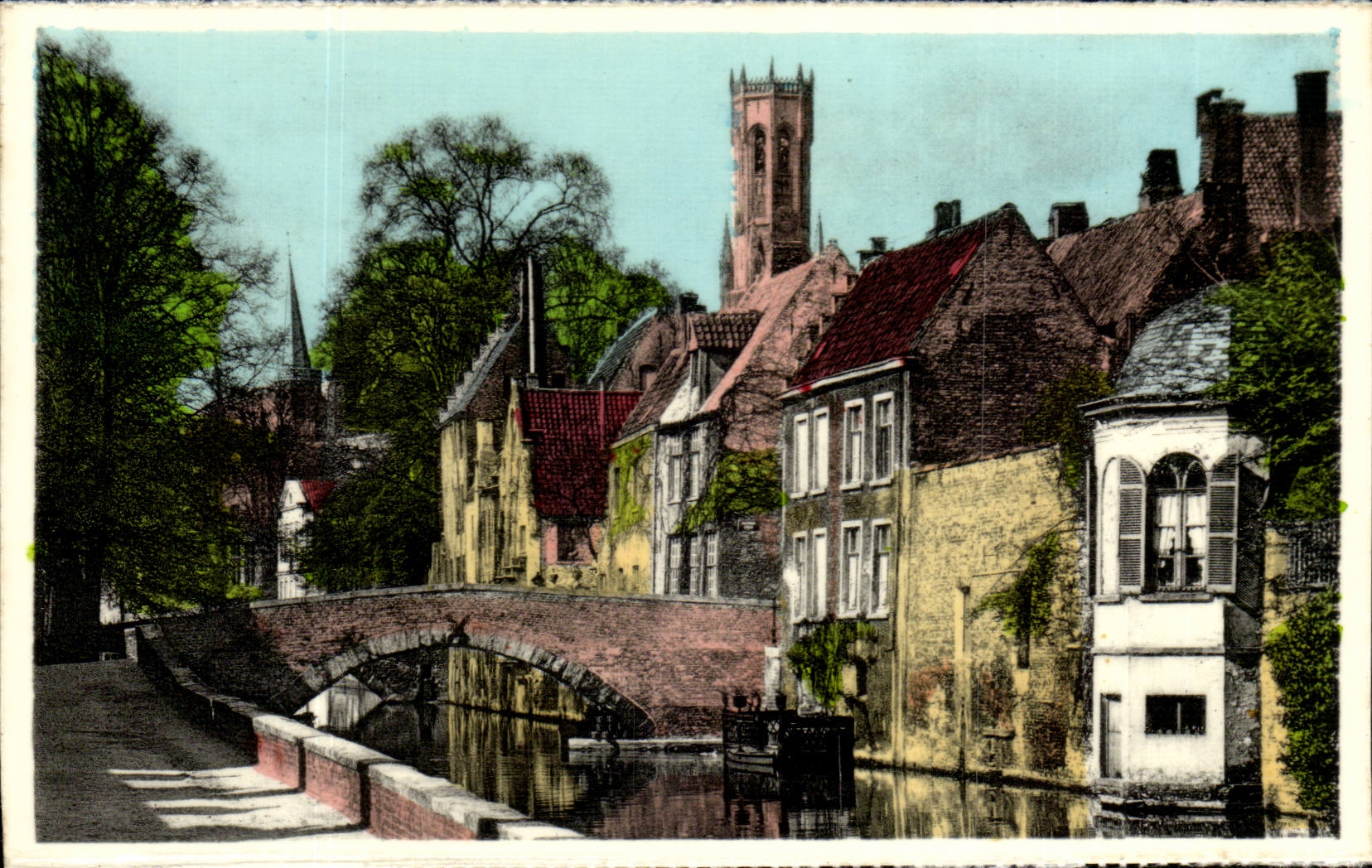 Belgium Bruges green Quay