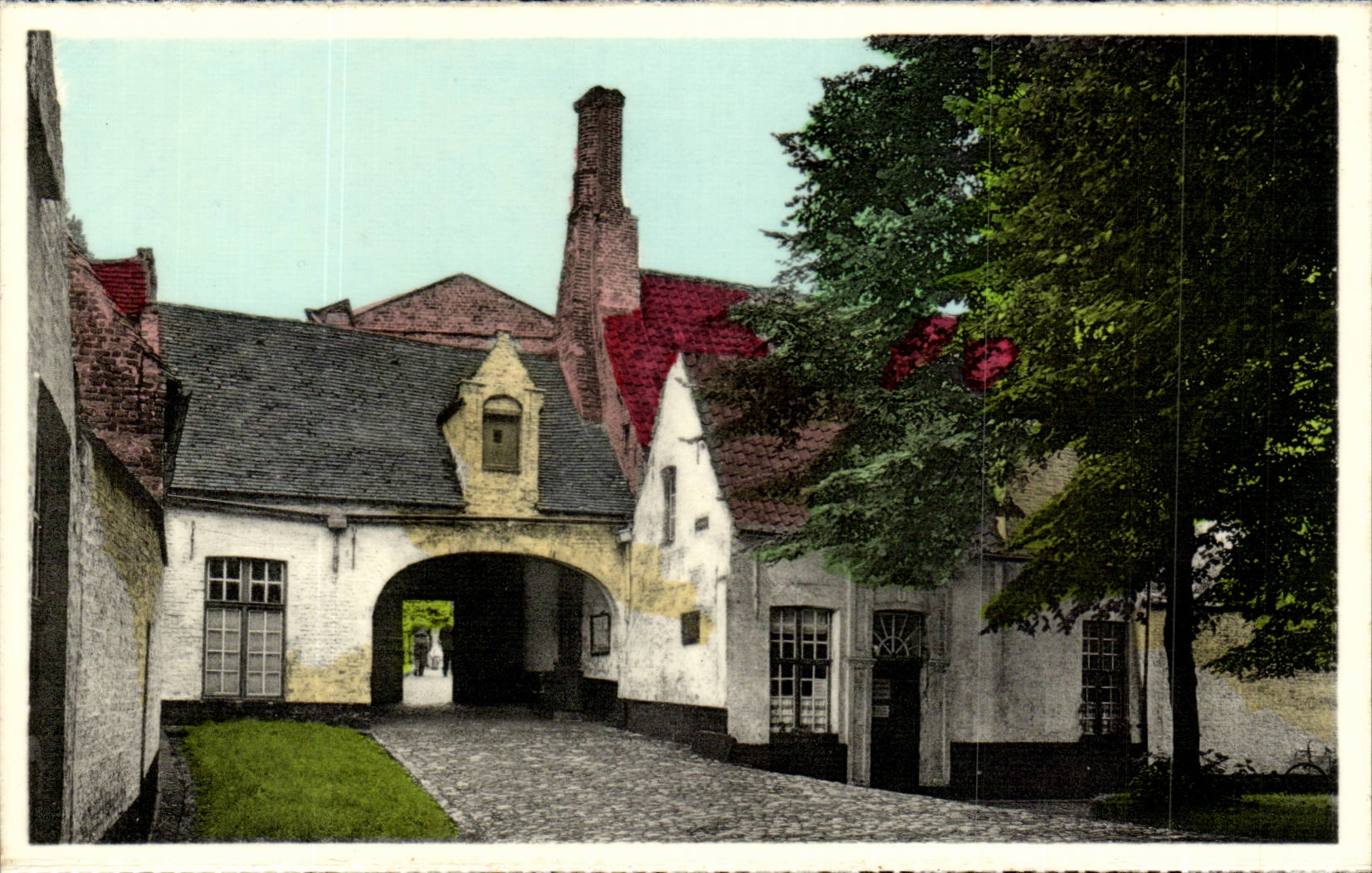 Belgium Bruges Entrance of the beguinage