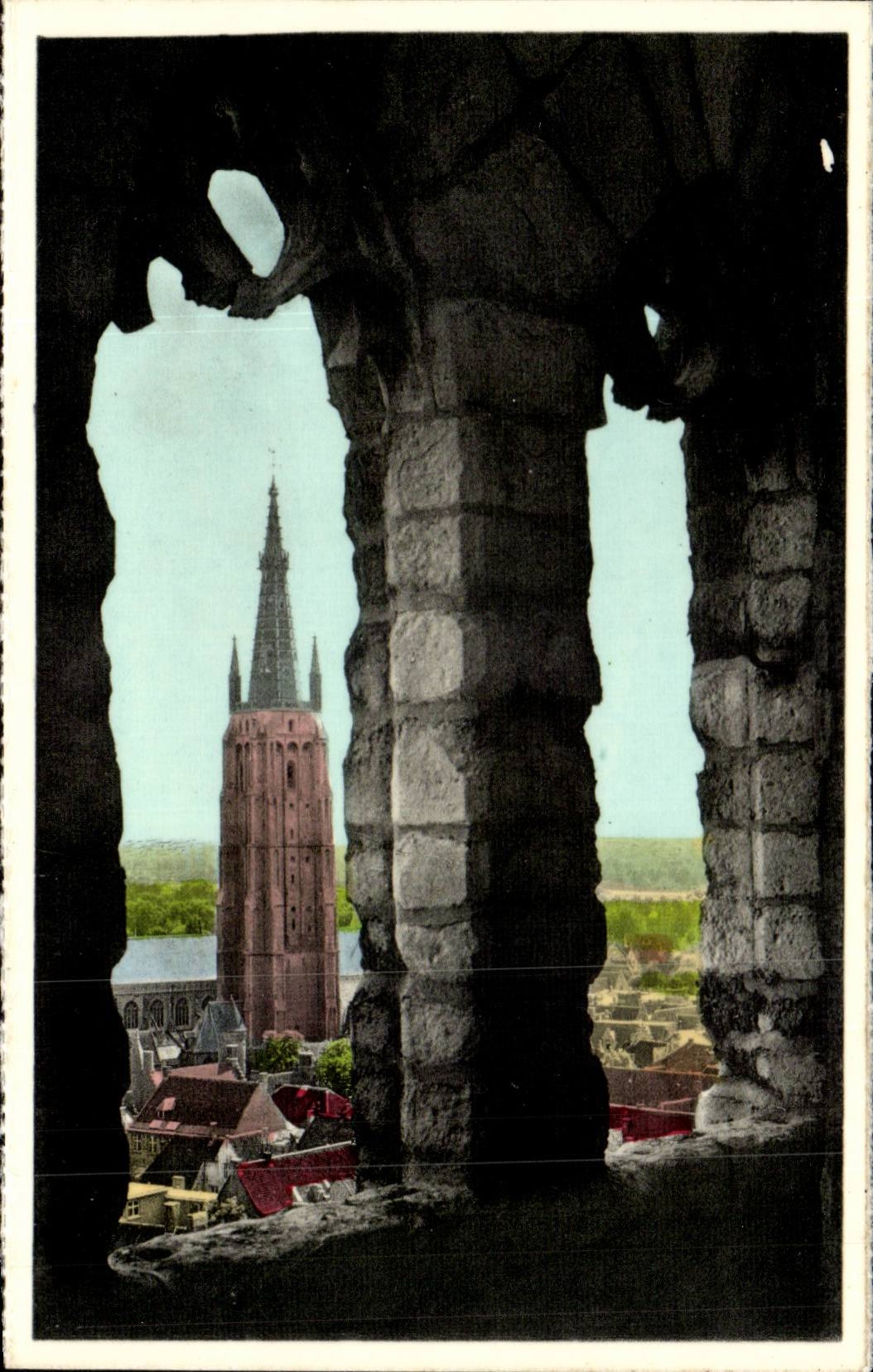 Belgium Bruges Church ND seen since the belfry