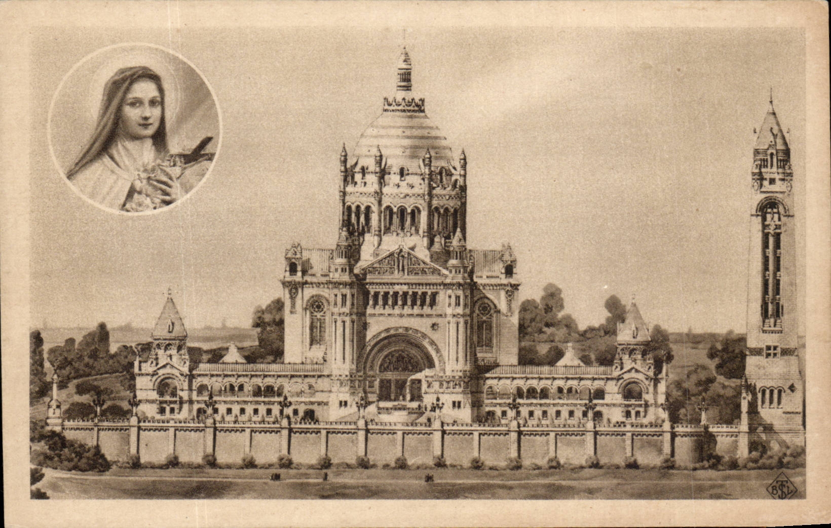 CPA Basilika von Lisieux View des Berndatte Projektes
