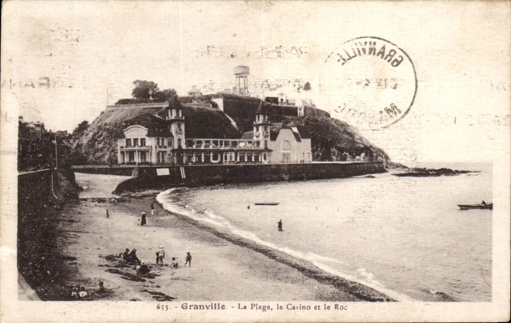 CPA Granville La plage le casino et le Roc