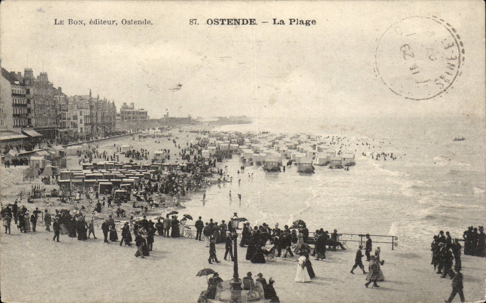 CPA Belgien Ostende der Strand