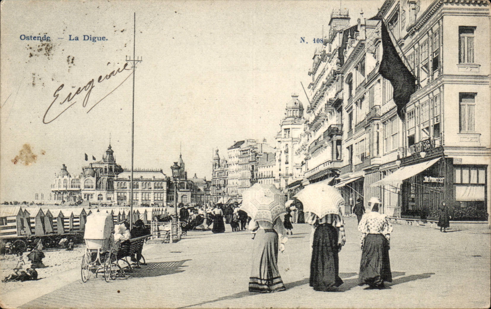 CPA Belgium Ostend the dam