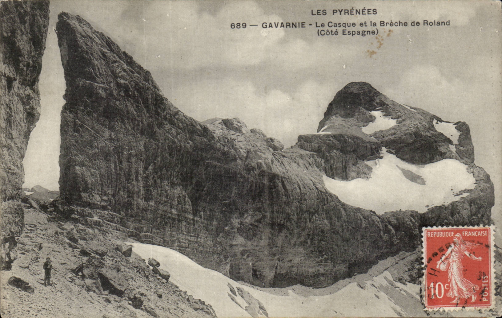 CPA Gavarnie the helmet and the breach of Roland