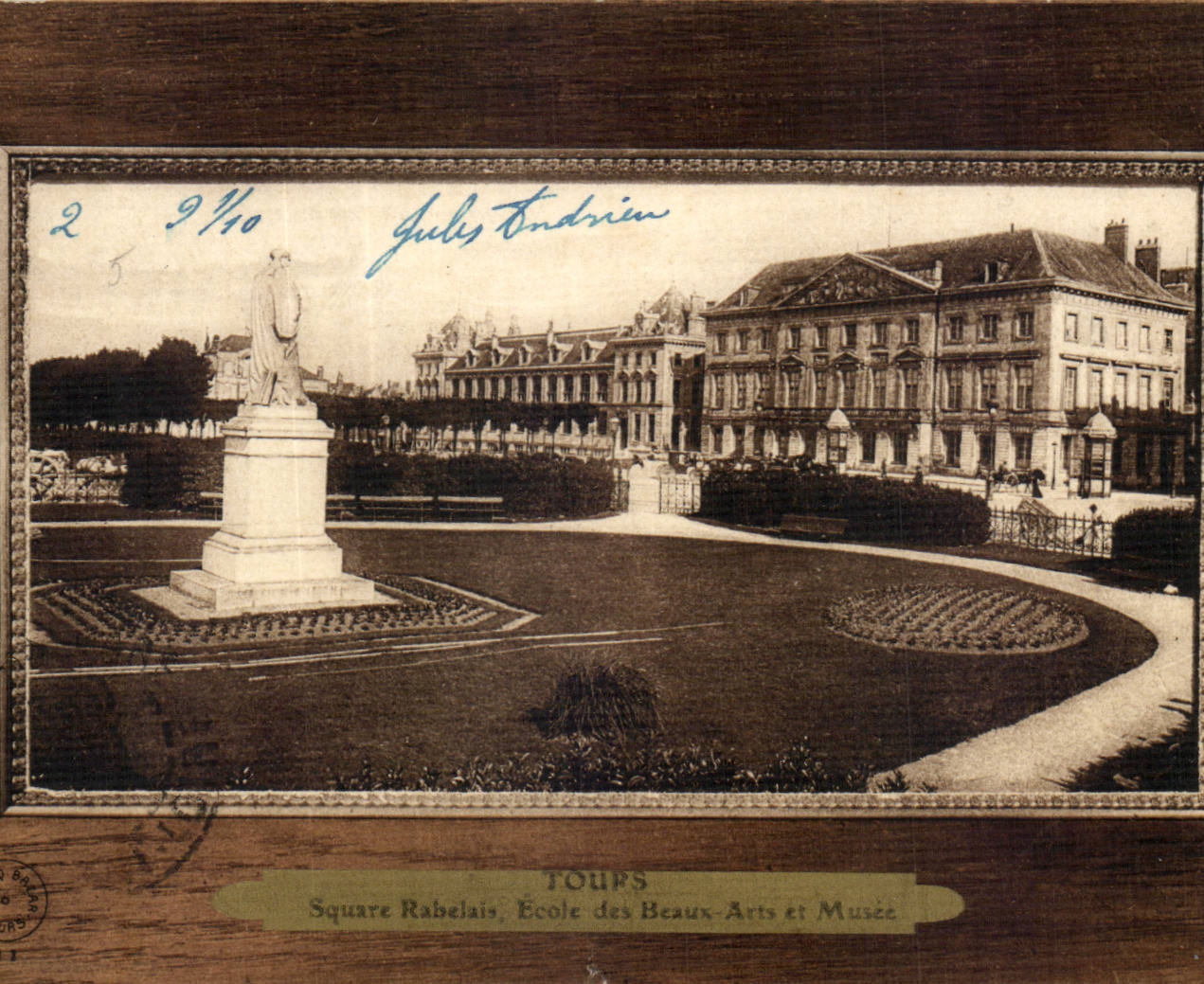 CPA Tours Square Rabelais Ecole des Beaux Arts et Musee
