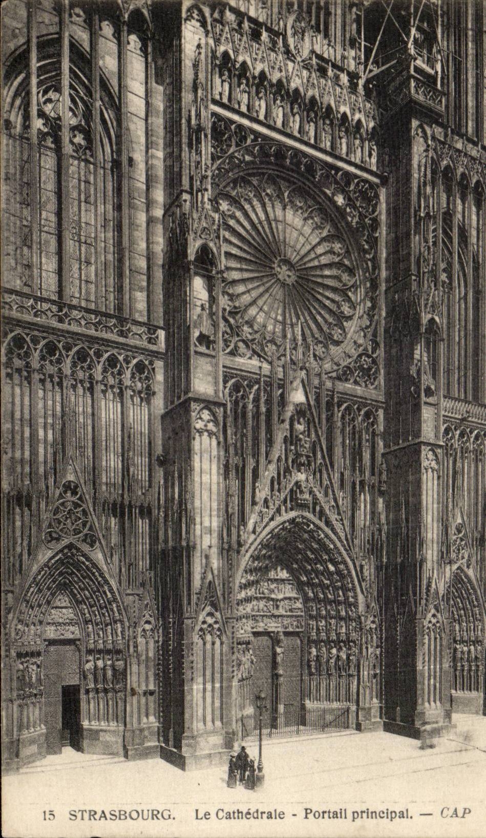 CPA Strasbourg the cathedral principal Gate