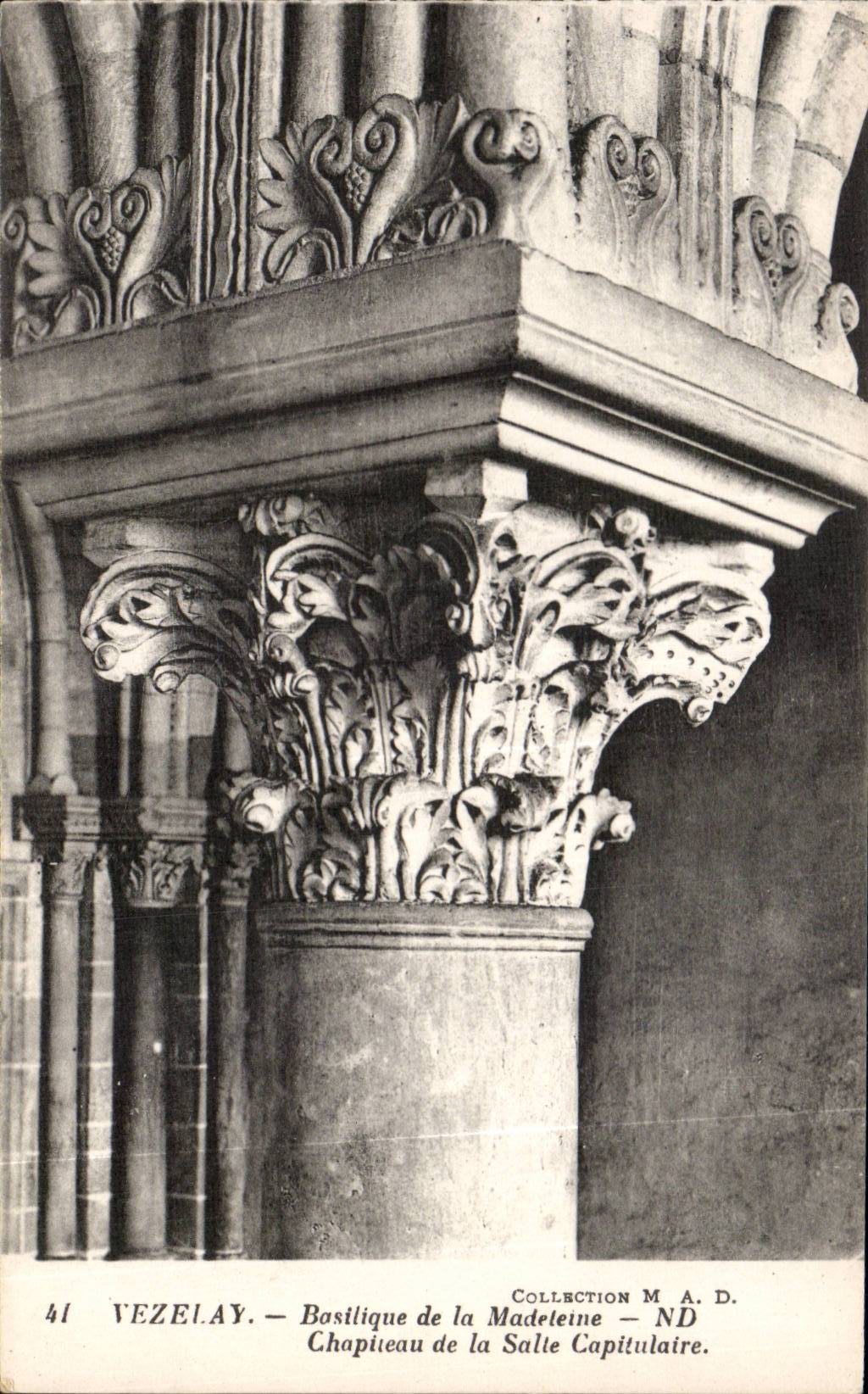 CPA Vezelay Basilica of the Madeleine Chapiteeau of the chapter house