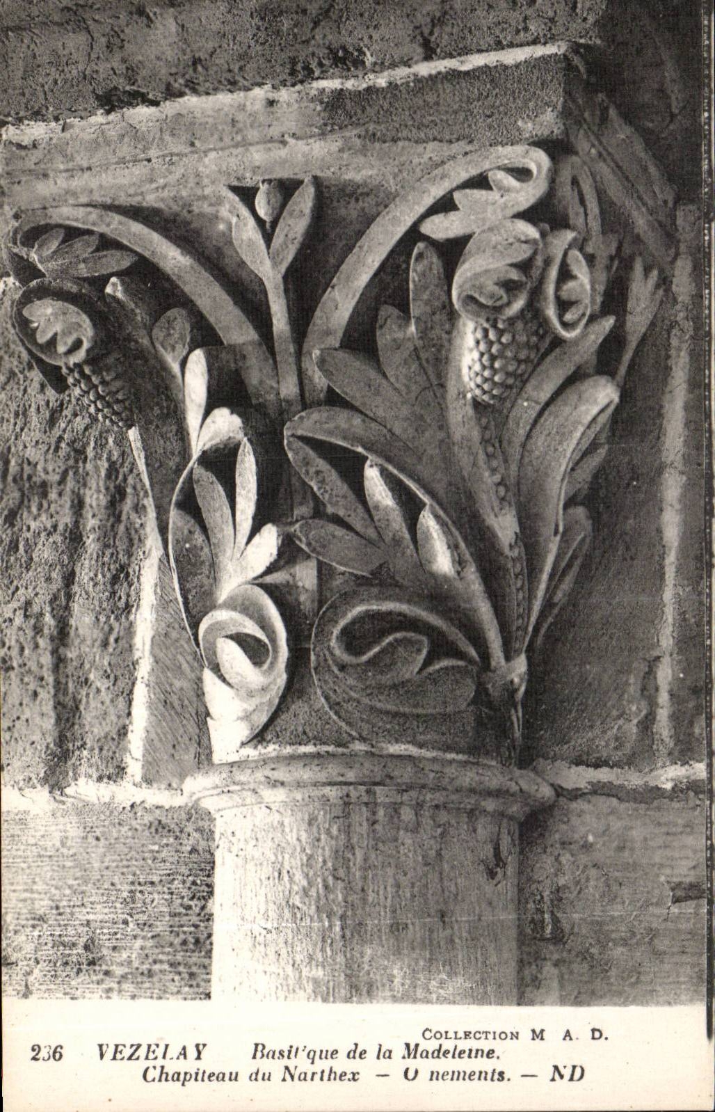 CPA Vezelay Basilica of the Madeleine Capital of Narthex