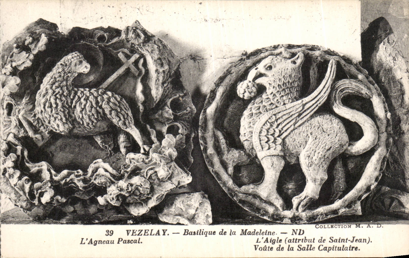 CPA Vezelay Basilica of the Madeleine the paschal lamb the eagle