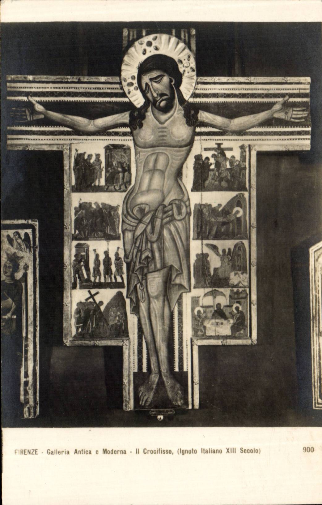 CPA Firenzz Galleria Antica E Moderna es Crocifisso