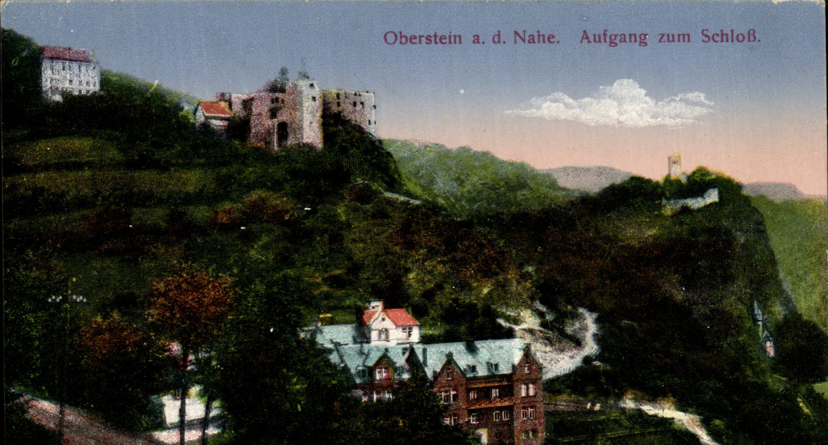 CPA Oberstein has Nahe Aufgang zum Schloss