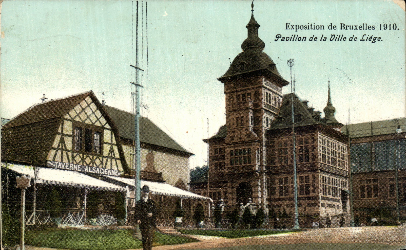 CPA Brussels Fair of 1910 House of the town of Liege Alsatian Tavern