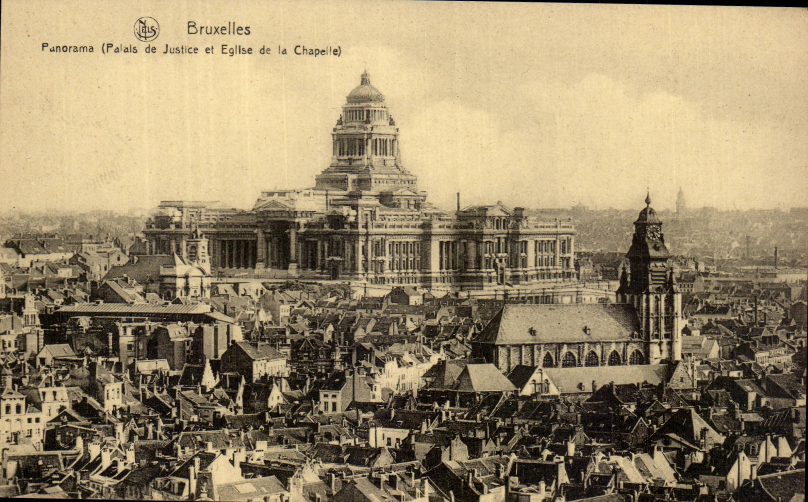 CPA Brussels Panorama Law courts and church of the vault