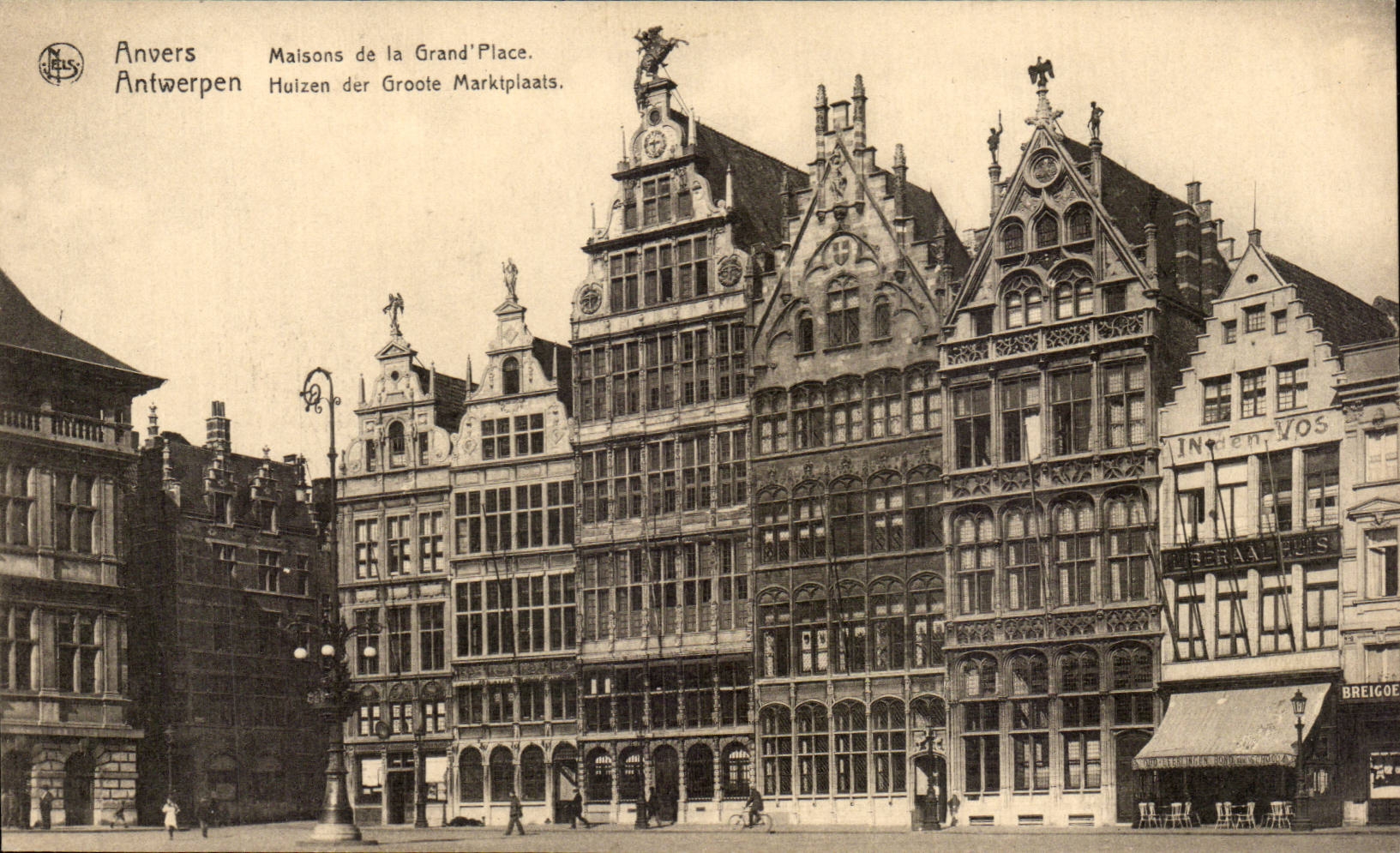 CPA Belgien Antwerpen Maisons der grossen Platze
