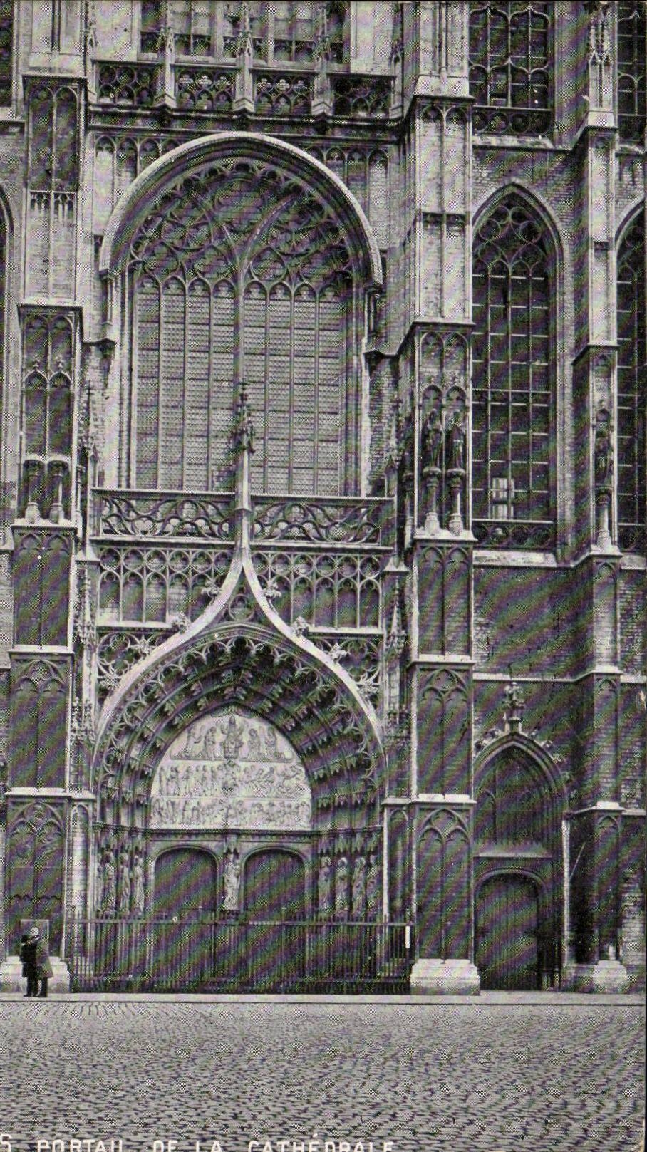 CPA Belgien Antwerpen Gatter der Kathedrale