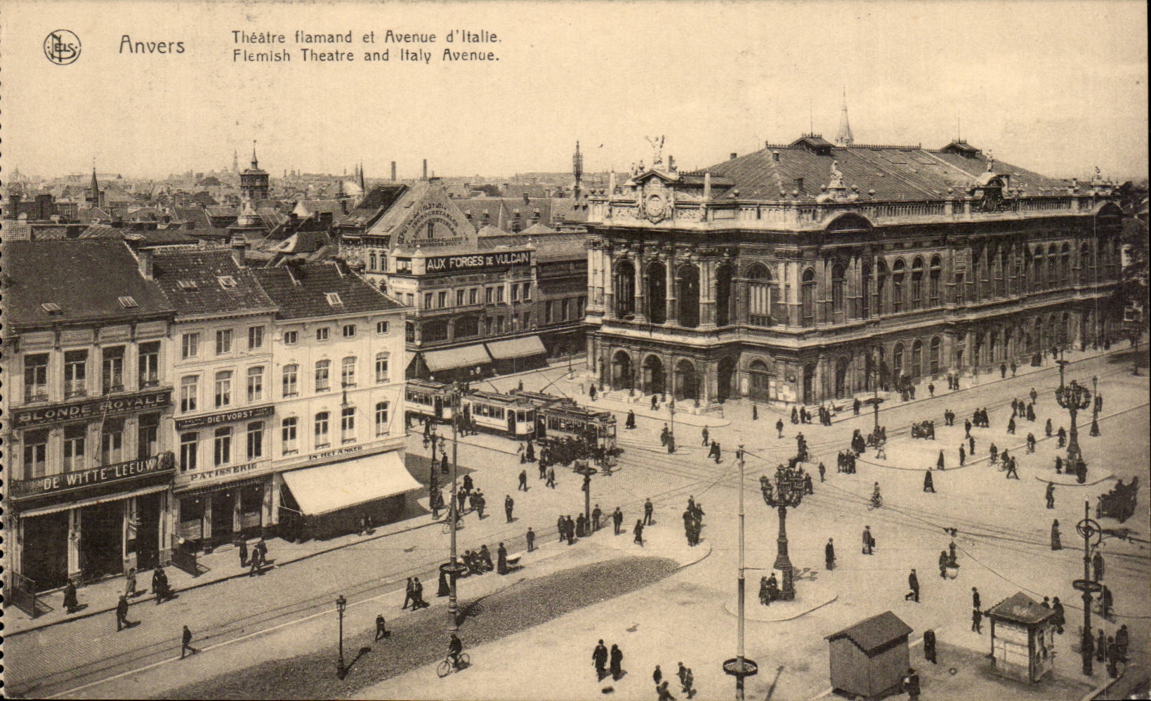CPA Belgien Antwerpen Theater flamisch und das von Italien auftrat