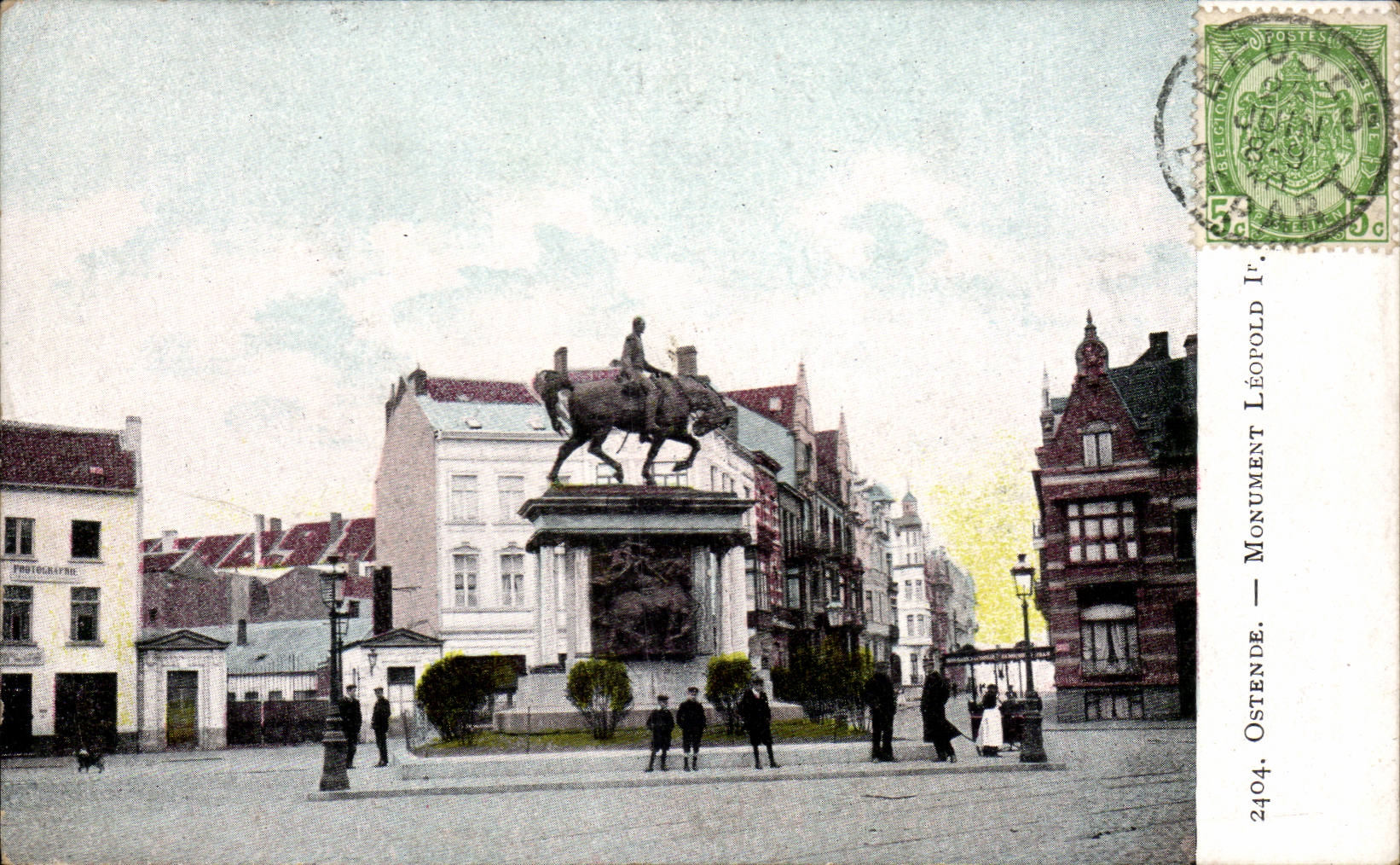 CPA Belgium Ostend Leopold Monument 1st