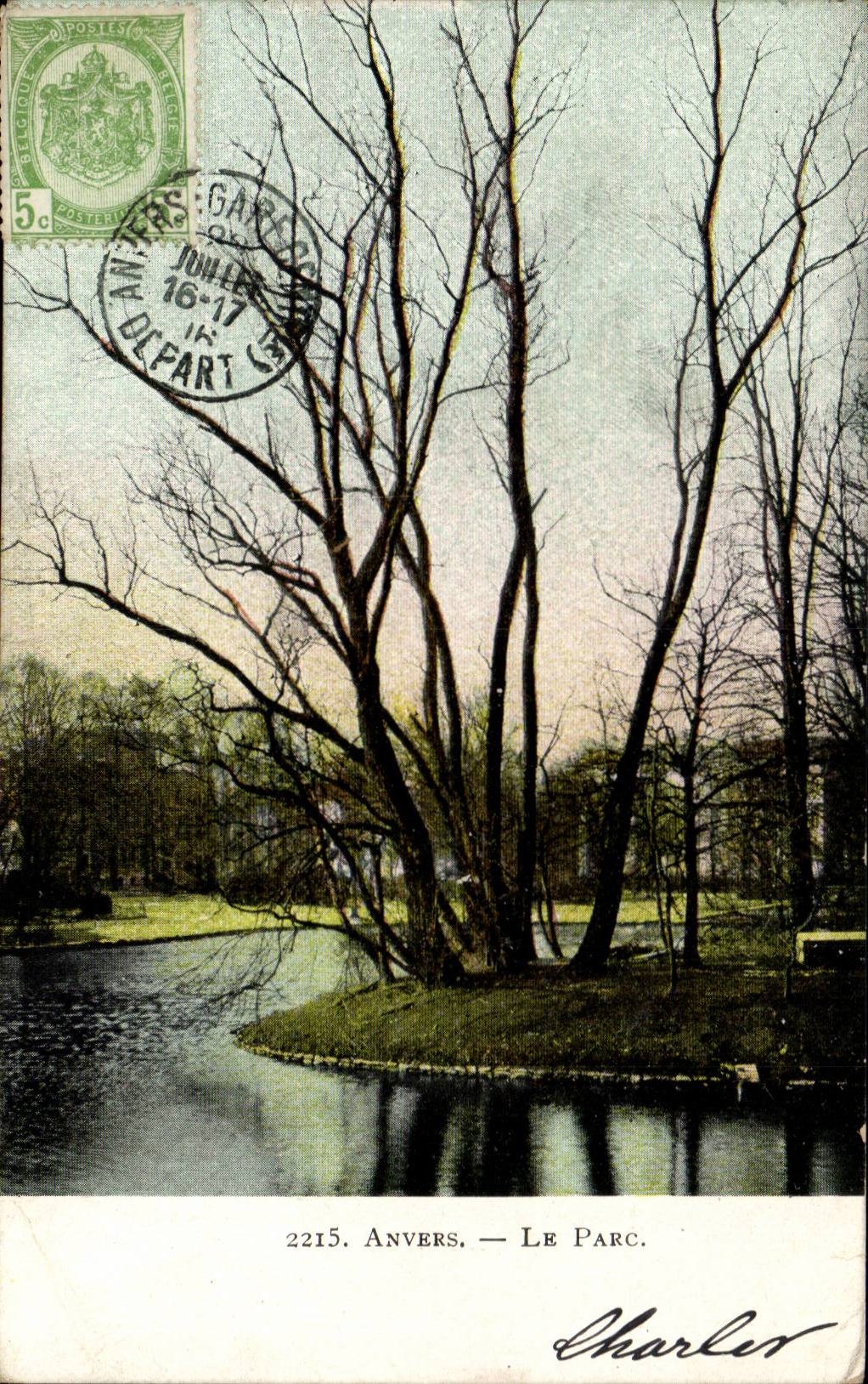 CPA Belgien Antwerpen der Park