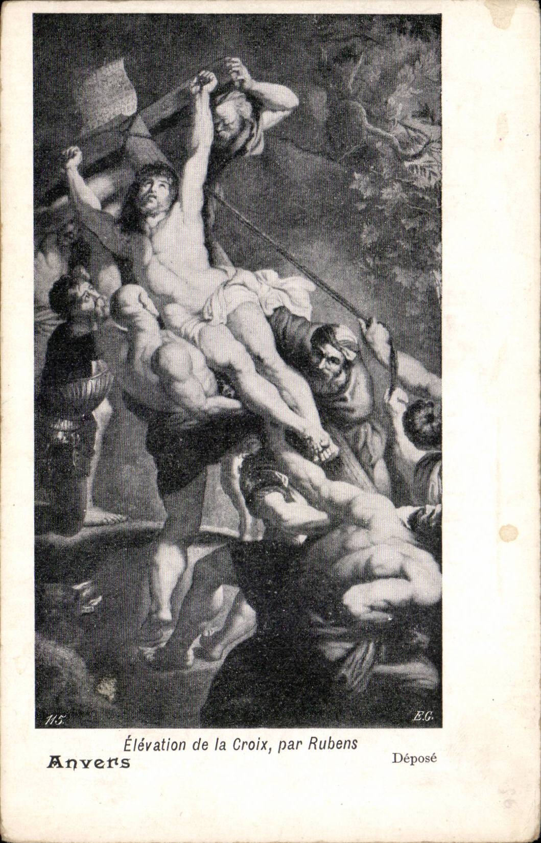 CPA Belgien Antwerpen Aufstieg im Kreuz durch Rubens