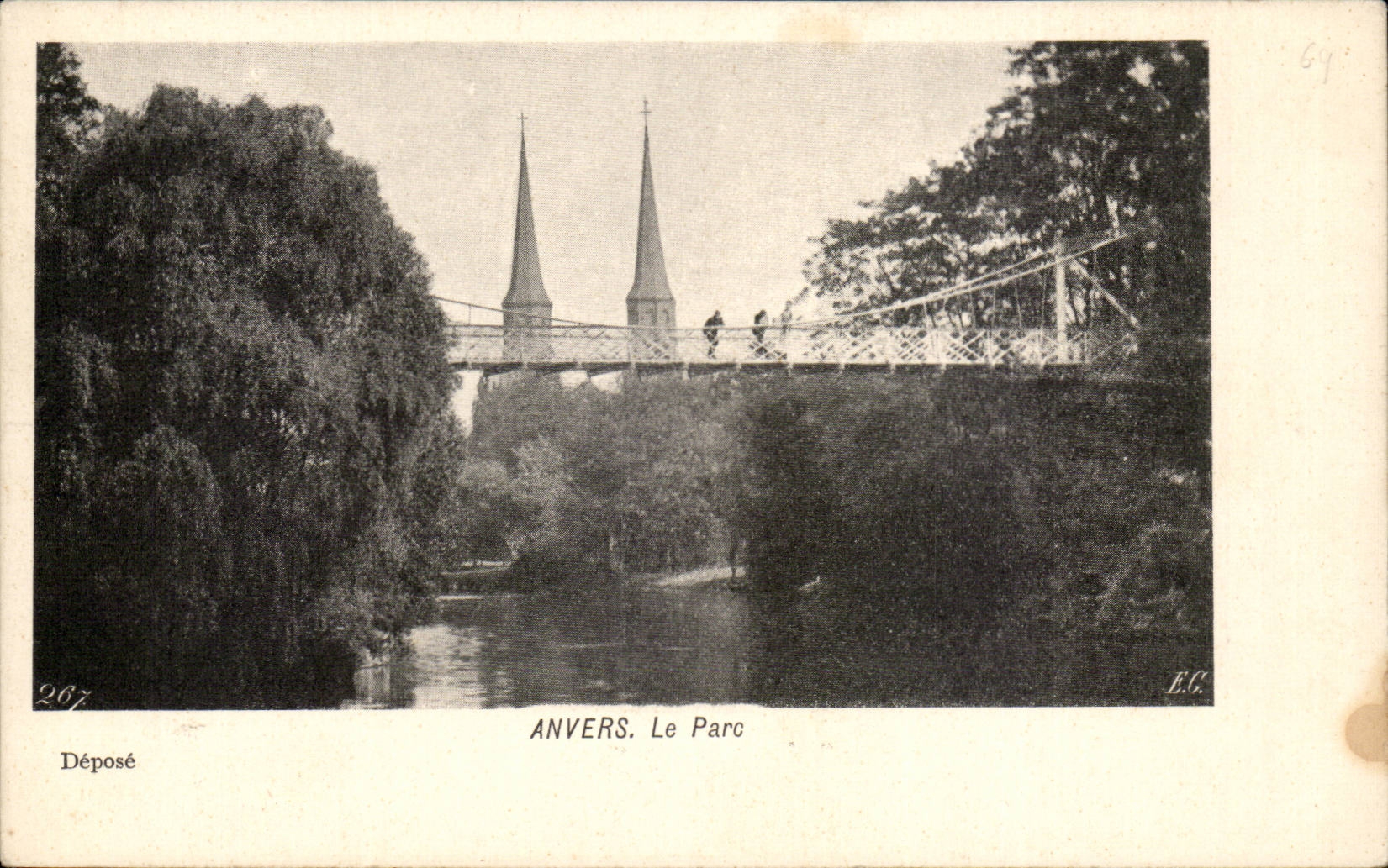 CPA Belgien Antwerpen der Park