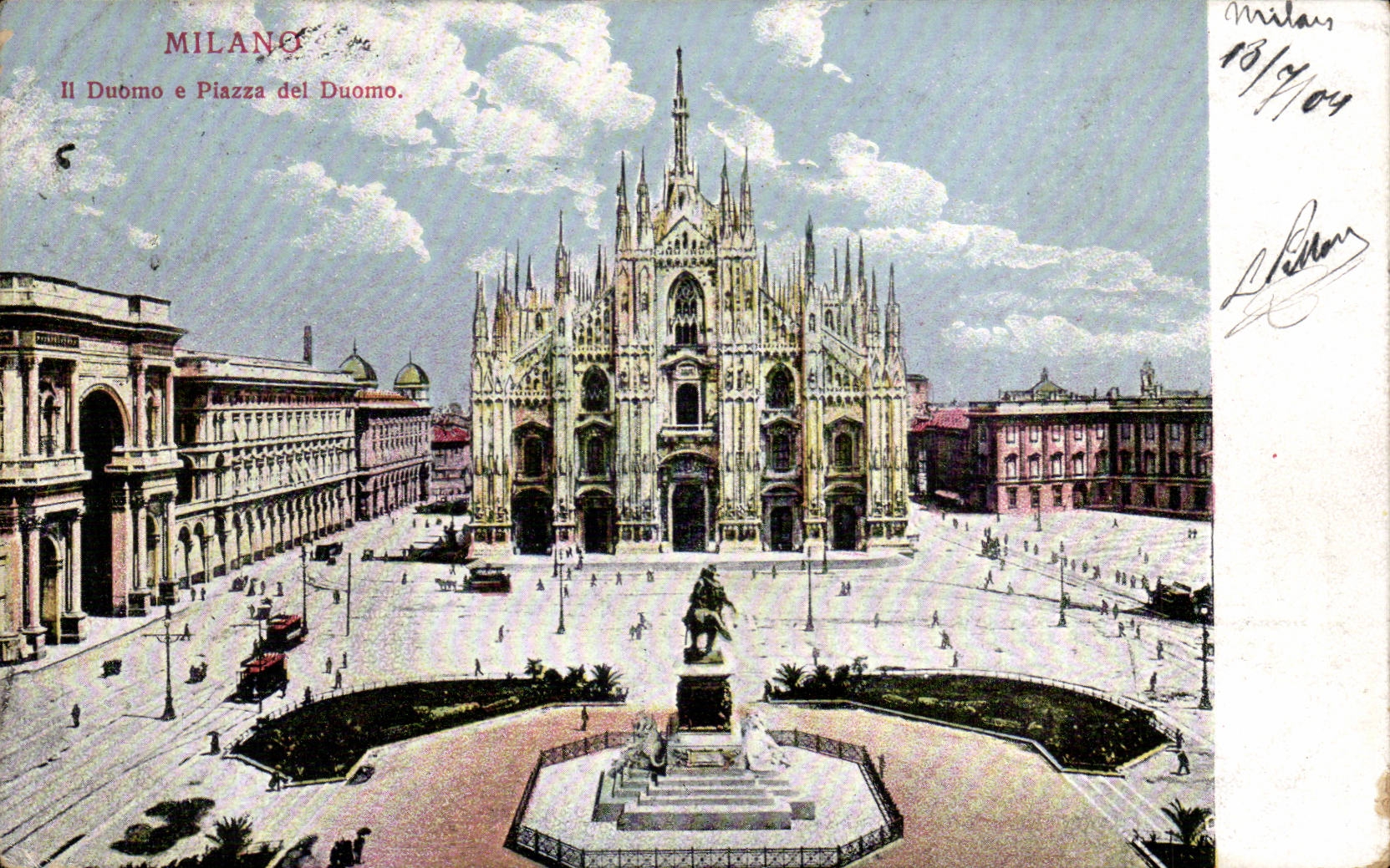CPA Italy Italia Milano It Duomo E Piazza del Duomo