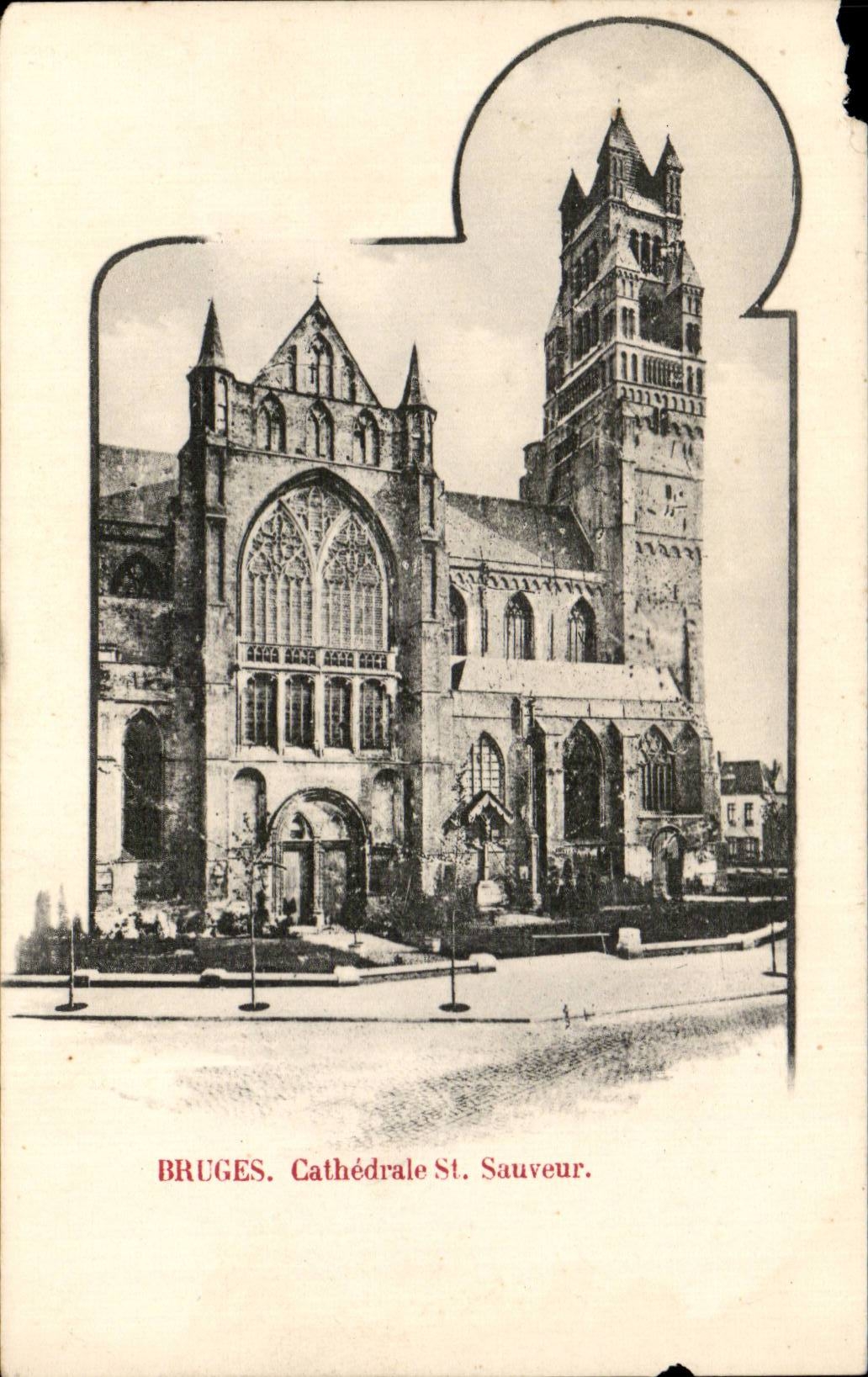 CPA Bruges Cathedral St Saver