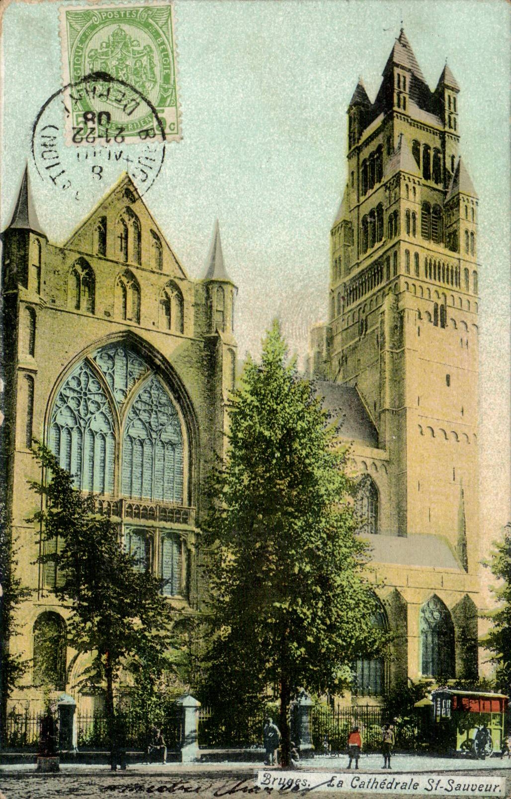 CPA Bruges the cathedral St Saver