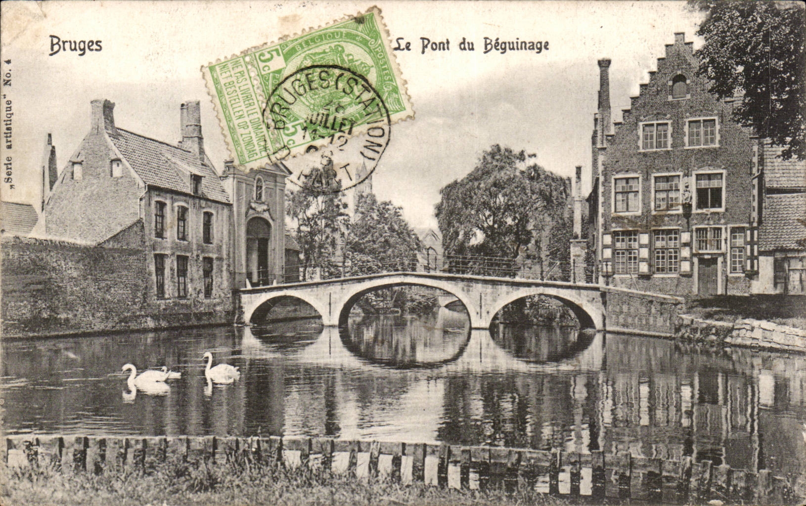 CPA Bruges the bridge of the beguinage