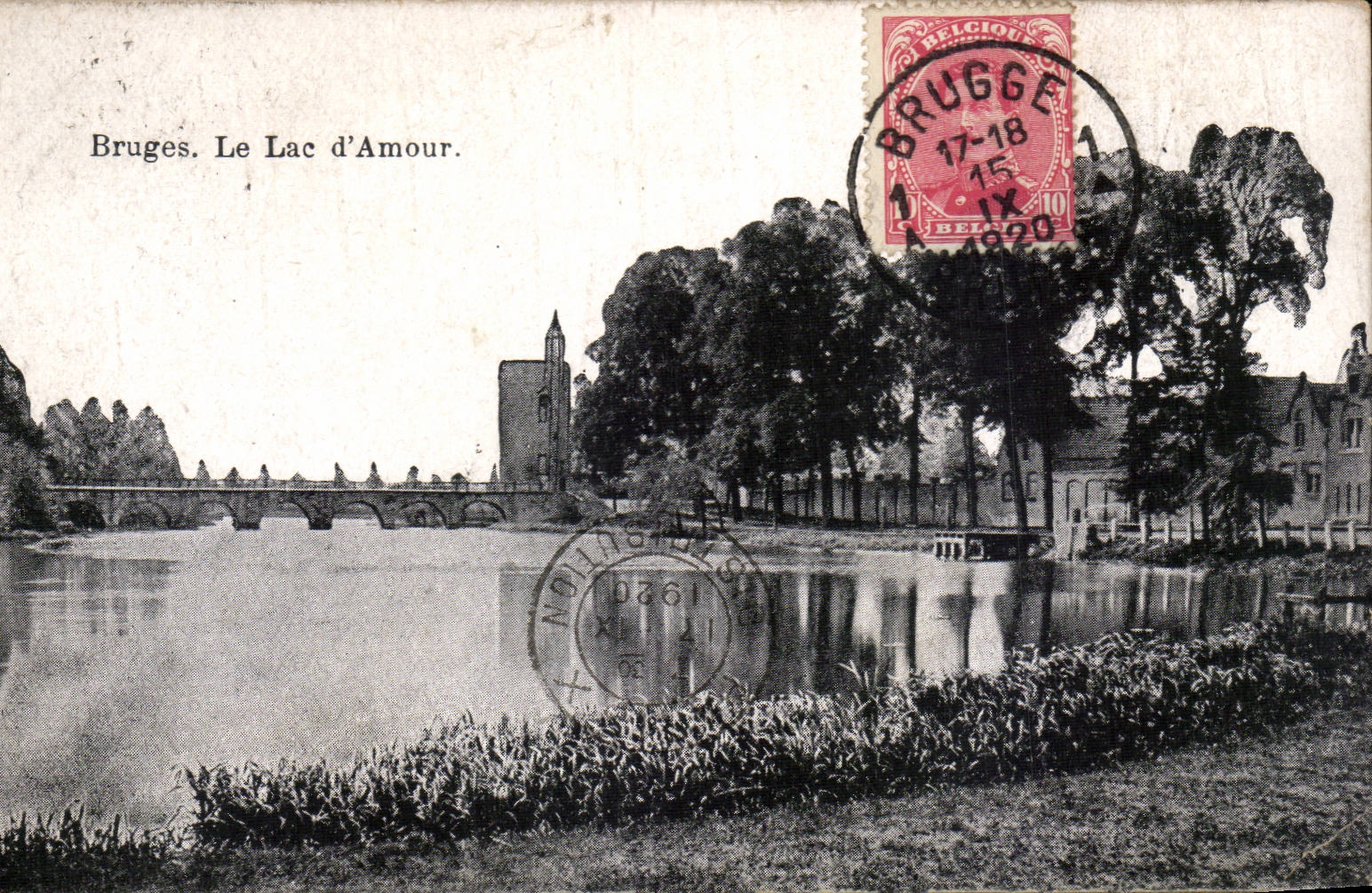 CPA Bruges the lake of love