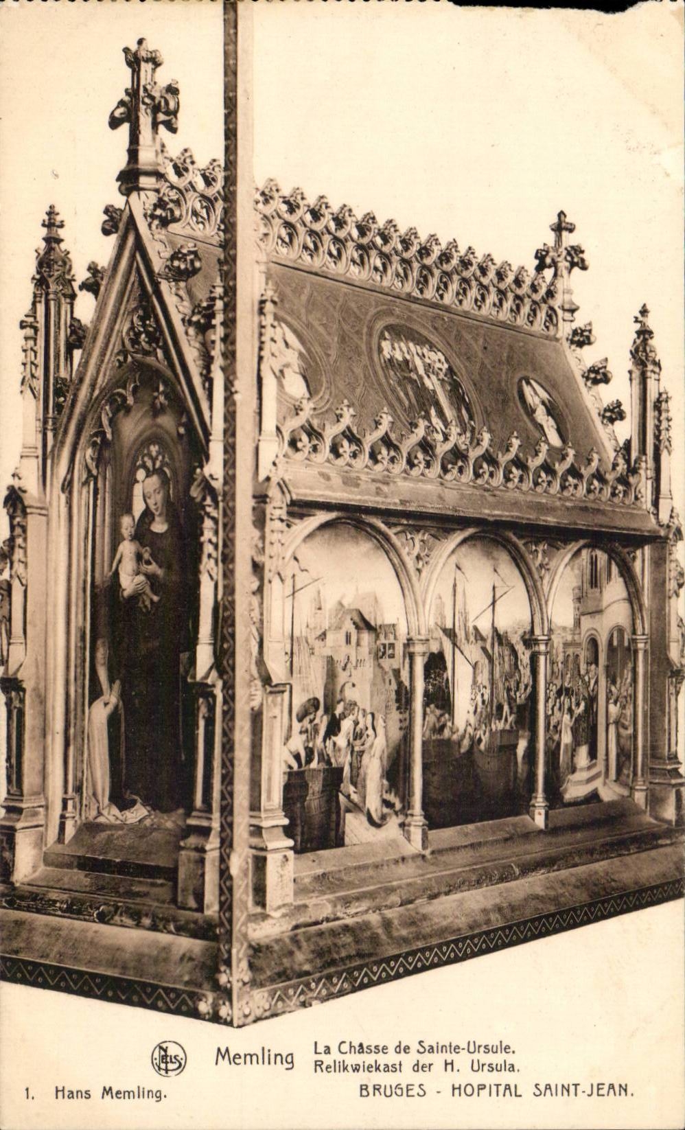 CPA Belgien Memling die Jagd von Sainte Ursule Brugge