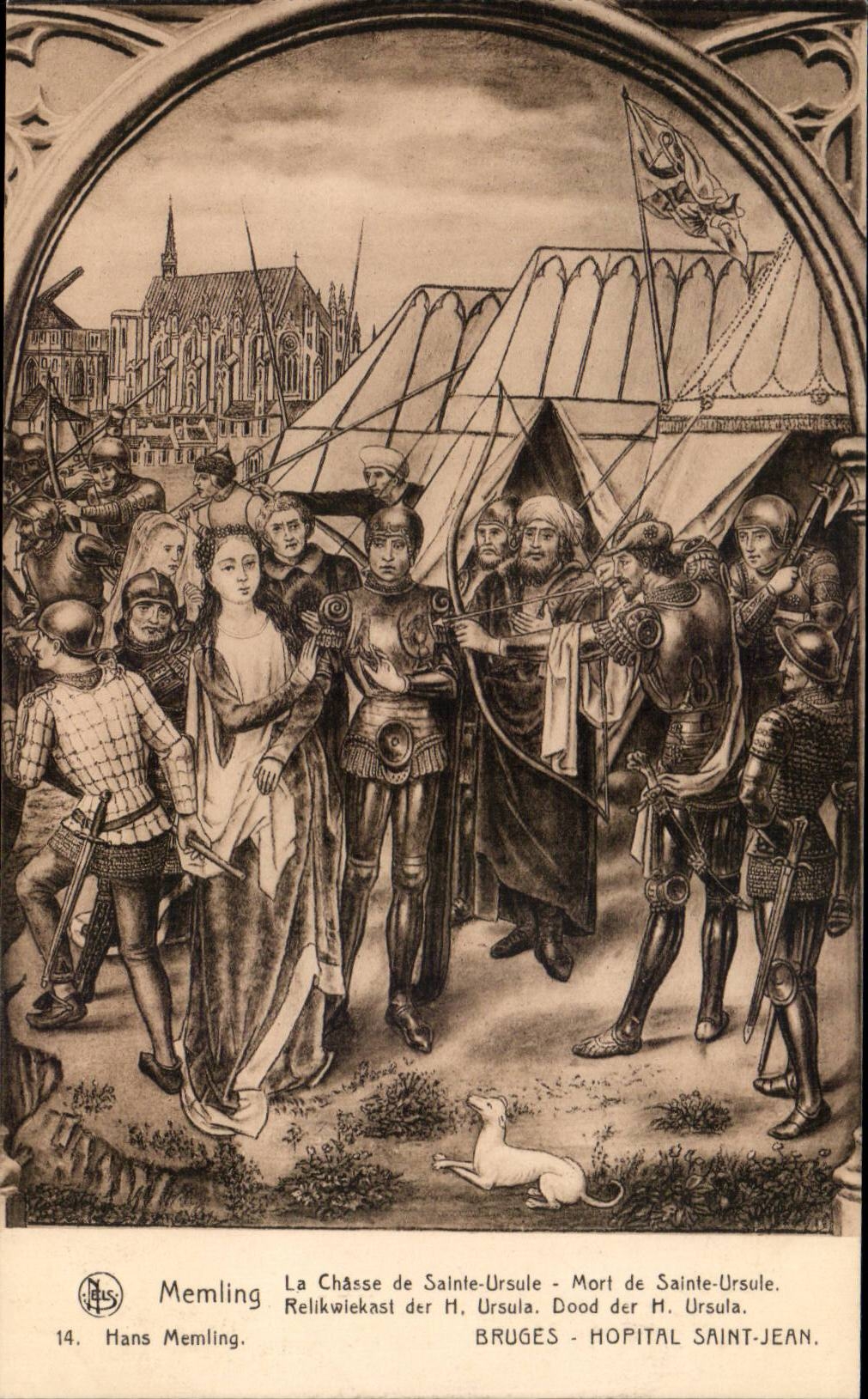 CPA Belgique La chasse de ste Ursule Morte de Sainte Ursule Bruges
