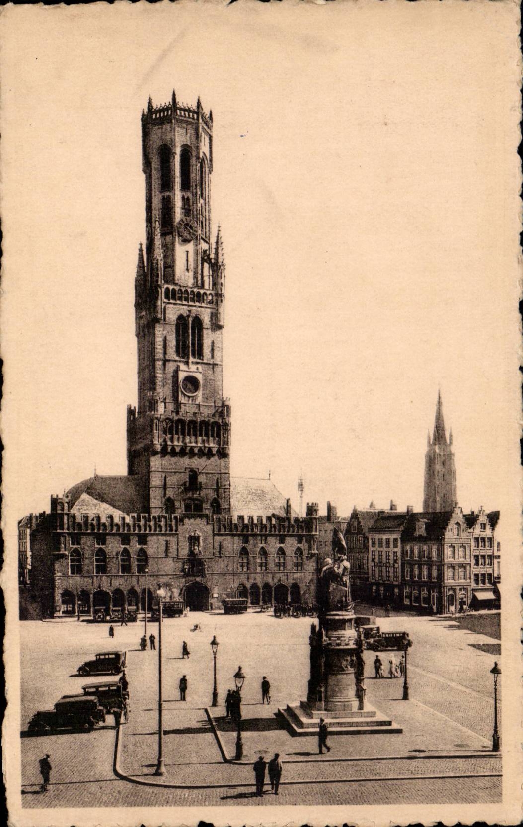 CPA Belgium Bruges the belfry