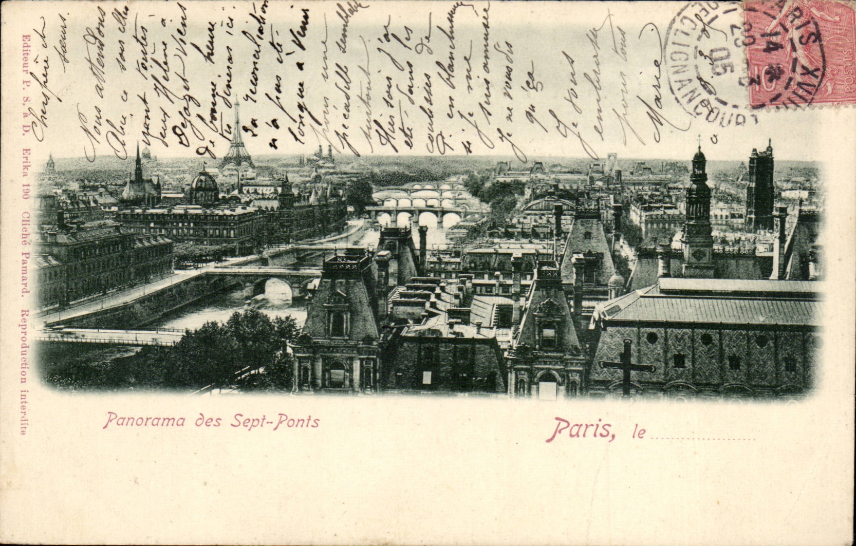 CPA Paris Panorama des sept ponts