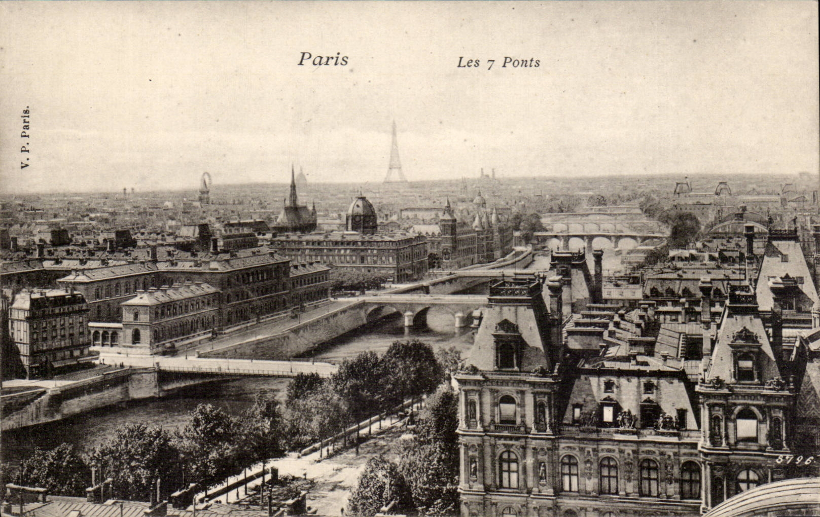 CPA Paris Panorama des sept ponts